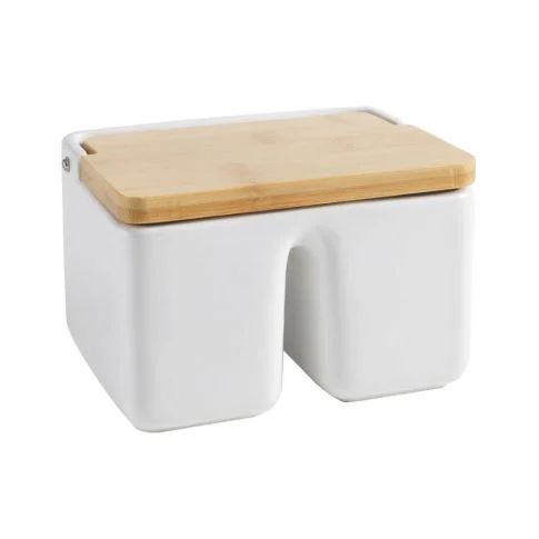 Recipiente dobre con tapa
